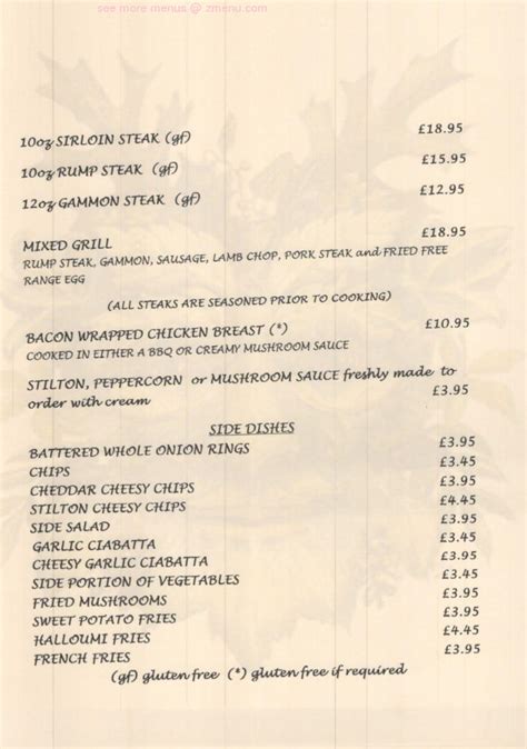 Menu at The Green Man pub & bar, Lewes, Lewes Rd