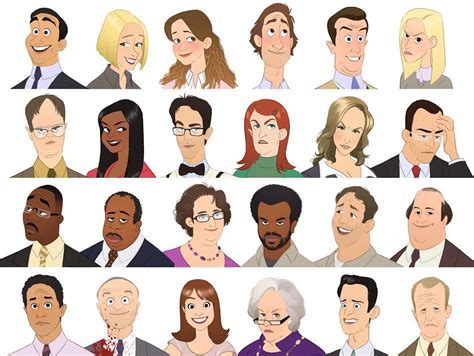 A brilliant artist reimagined characters from 'The Office' as cartoons ...