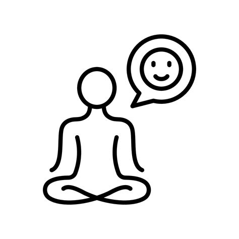 Emotional Harmony Balance Line Icon. Wellbeing Calm Rest Pictogram ...