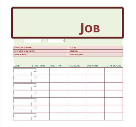 Workshop Job Card Template Excel | Best of Document Template