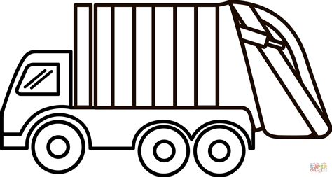 Garbage Truck coloring page | Free Printable Coloring Pages