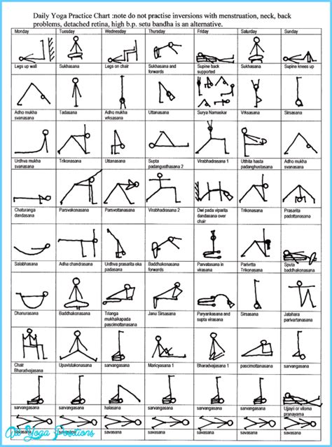 Hatha Yoga Poses Chart - AllYogaPositions.com