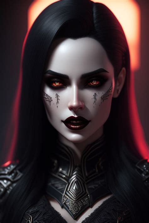 wild-panda567: highly detailed 3D render of gorgeous pale vampire woman ...