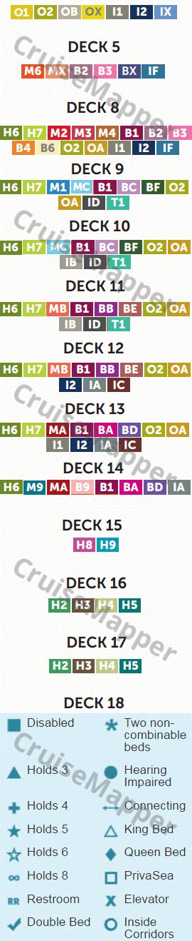 Norwegian Encore deck 5 plan | CruiseMapper