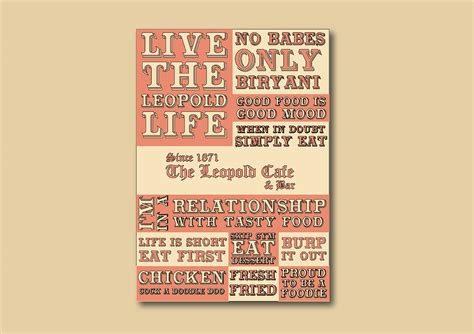 Menu card Design - The Leopold Cafe on Behance