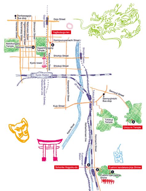 Fushimi Inari Taisha Shrine Map / Fushimi Inari Walking Tour Kyoto ...