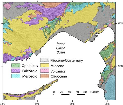 Geological map of the Central Taurus Mountains and its surroundings ...