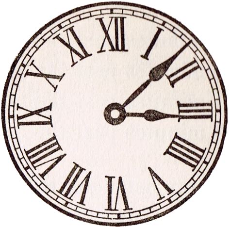 Antique Clock Face Graphics from School Book | Clock, Clock face ...