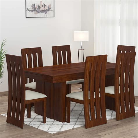 Buy MAMTA DECORATION Sheesham Wood Dining Table Set with 6 Chair for ...