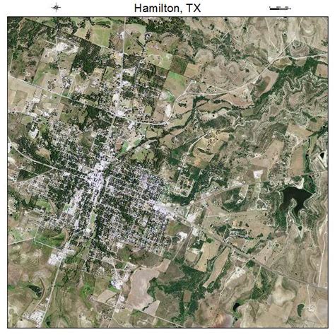 Aerial Photography Map of Hamilton, TX Texas