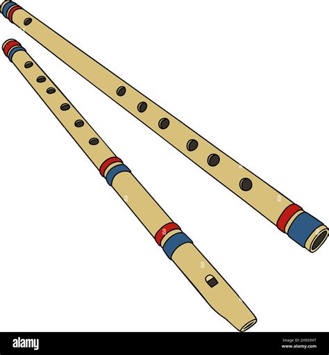 Hand drawing of twoo classic bamboo flutes Stock Vector Image & Art - Alamy