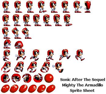 Sonic After The Sequel Mighty Sprite Sheet by RedactedAccount on DeviantArt