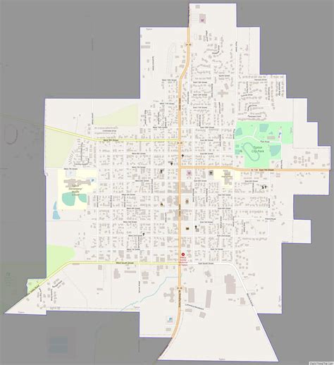 Map of Tipton city, Iowa