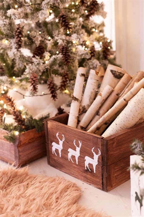 Rustic Birch Wood Christmas Decor Crafts • Picky Stitch