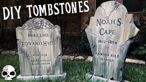 DIY Halloween Props 💀 Graveyard Tombstones made from Foam