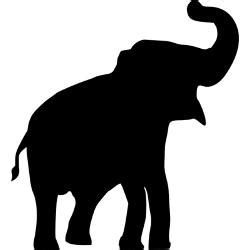 elephant outline Elephant silhouette trunk up clipart pinteres jpg ...