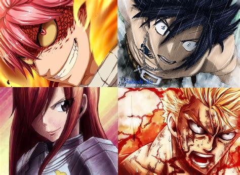 Natsu, Gray, Erza & Laxus vs Gildarts, Gajeel, Mirajane & Jellal ...