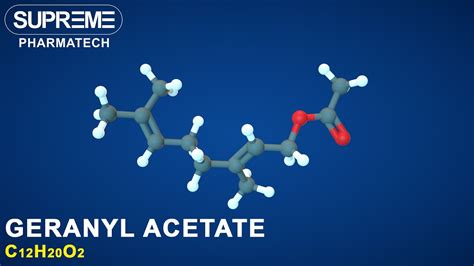 Geranyl acetate | C12H20O2 | 3D molecule - YouTube