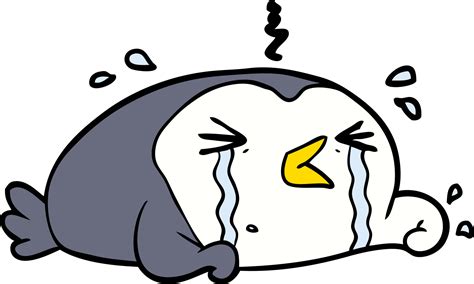 Cartoon sad penguin 14006857 Vector Art at Vecteezy