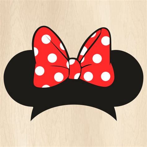 Minnie Mouse Ears SVG | Minnie Ears With Bow PNG | Minnie Mouse vector ...