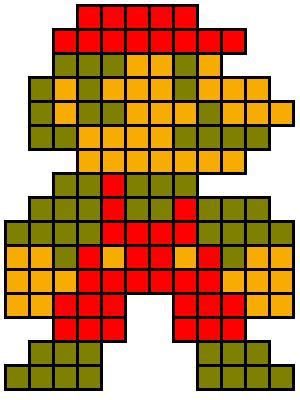 8 Bit Mario Colored Grid by TheInsanePoet on DeviantArt