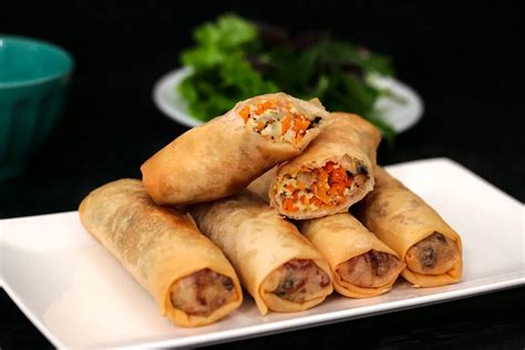 Chả Giò Chay | Vegetarian Egg Rolls • Plated Palate