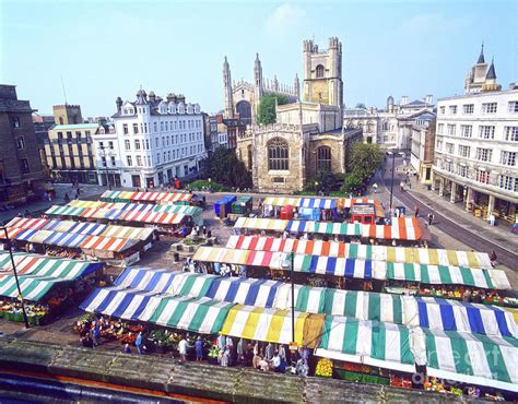 Market Square In Cambridge, Uk by Adina Tovy