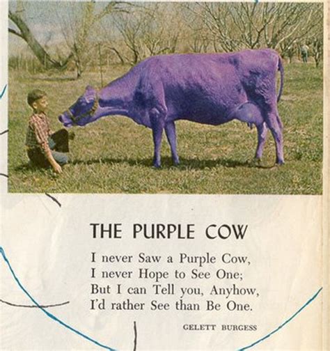 PRINTABLE Purple Cow Poem Digital Download by Gelett Burges - Etsy Canada