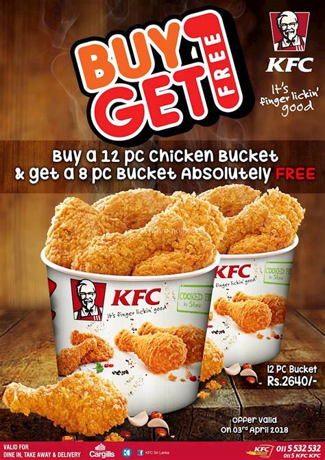 Buy a 12 pcs Chicken bucket and Get an 8 pcs Chicken bucket absolutely ...