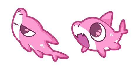 Cute Pink Shark cursor – Custom Cursor