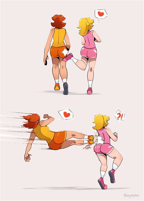 Peach and Daisy ~ Friendship. (By @thegreyzen) : r/Mario