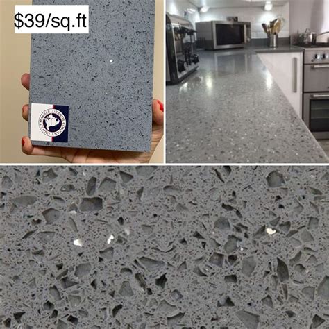 Sparkling Grey Quartz Countertops for Kitchen and Bath