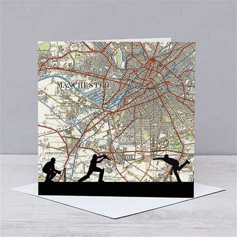 Cricket at Old Trafford Greetings Card Atlas and I