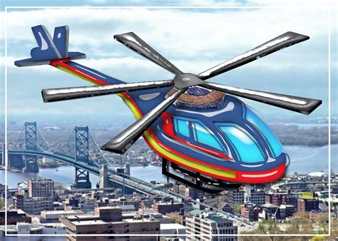 High Flying Helicopter Over Highways Painting by Elaine Plesser