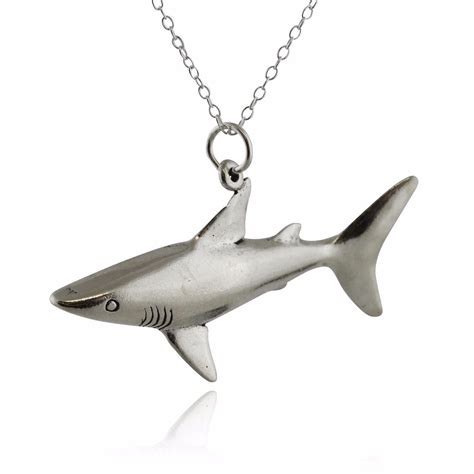 Shark Pendant Necklace - 925 Sterling Silver - FashionJunkie4Life