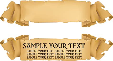 Download Title Banner Png - Old Paper Ribbon Vector - Full Size PNG ...