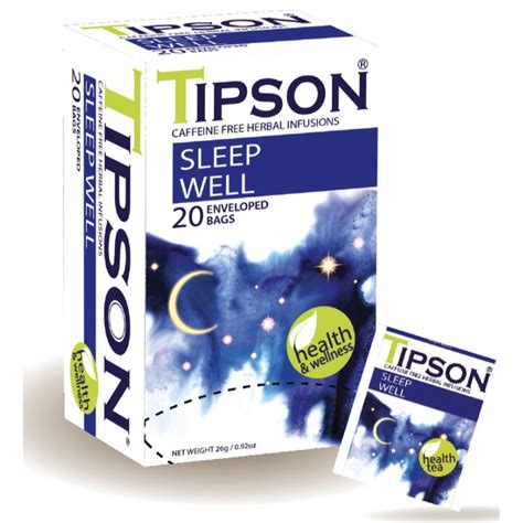 TIPSON Caffeine Free Herbal Infusions "Sleep Well" (1.3g x 20En ...