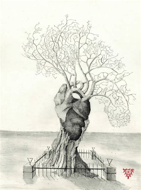 The Heart Tree Drawing by Alexander Ficarro | Saatchi Art