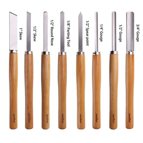 8pc Heavy Duty HSS Wood Lathe Chisel Set Turning Tool Wood Carving ...