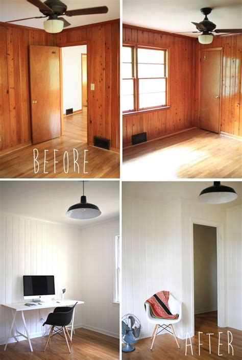 Paint Wood Paneling on Pinterest | Wood Paneling Makeover ...