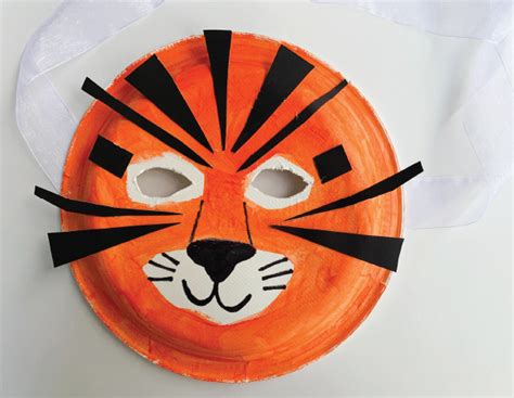 Paper Plate Tiger Masks