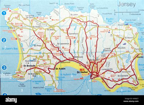 Map Of Jersey High Resolution Stock Photography and Images - Alamy