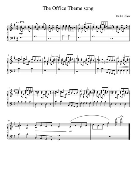 The_Office_Theme_song Sheet music for Piano (Solo) | Download and print ...