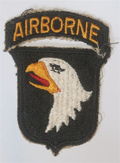 ORIGINAL WW2 US ARMY 101st AIRBORNE DIVISION CLOTH SHOULDER PATCH #3 ...