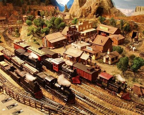 The Great Wild West Model Railway | Model train scenery, Model railroad ...