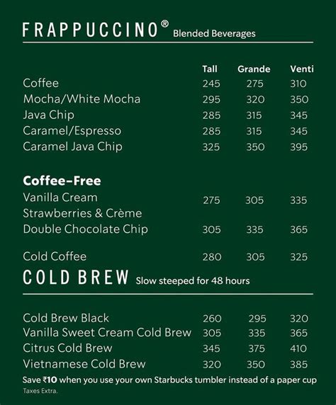 Starbuck Menu | メニューボード, メニュー, フライドチキン