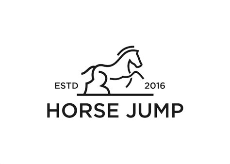 Premium Vector | Jumping horse logo design vector illustration