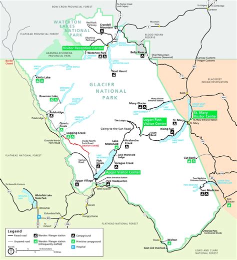 Printable Glacier National Park Map