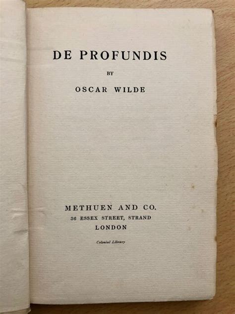 Oscar Wilde - De Profundis - 1st Edition - 1905 - Catawiki