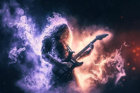 Premium Photo | Rock musician plays music on stage rocker guitarist ...